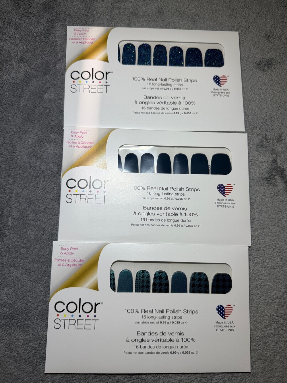 3 NEW Color Street Nail Strips